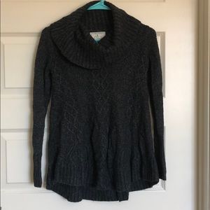 Gray Cowl Neck Tunic Sweater